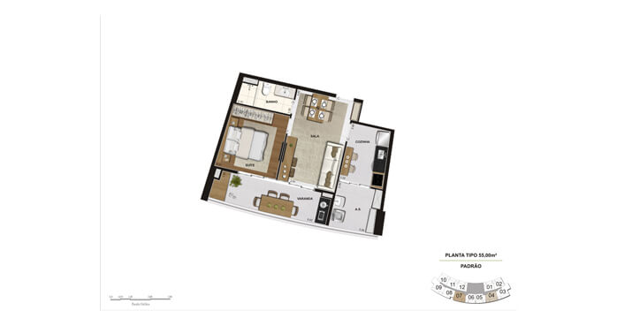 Apartamento à venda com 1 quarto, 55m² - Foto 6