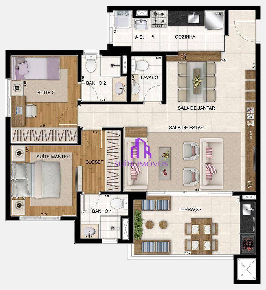 Apartamento à venda com 2 quartos, 68m² - Foto 36