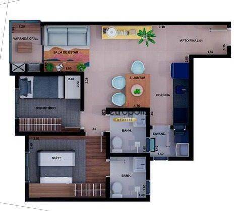 Apartamento à venda com 2 quartos, 48m² - Foto 10