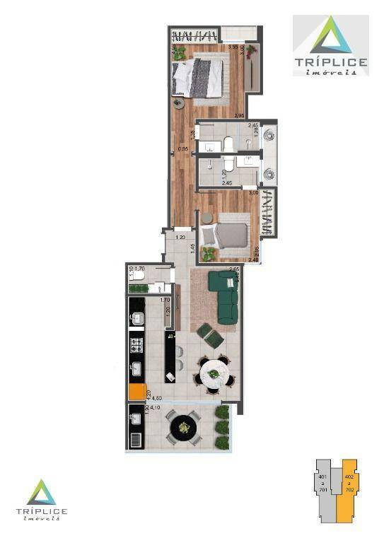 Apartamento, 2 quartos, 80 m² - Foto 44