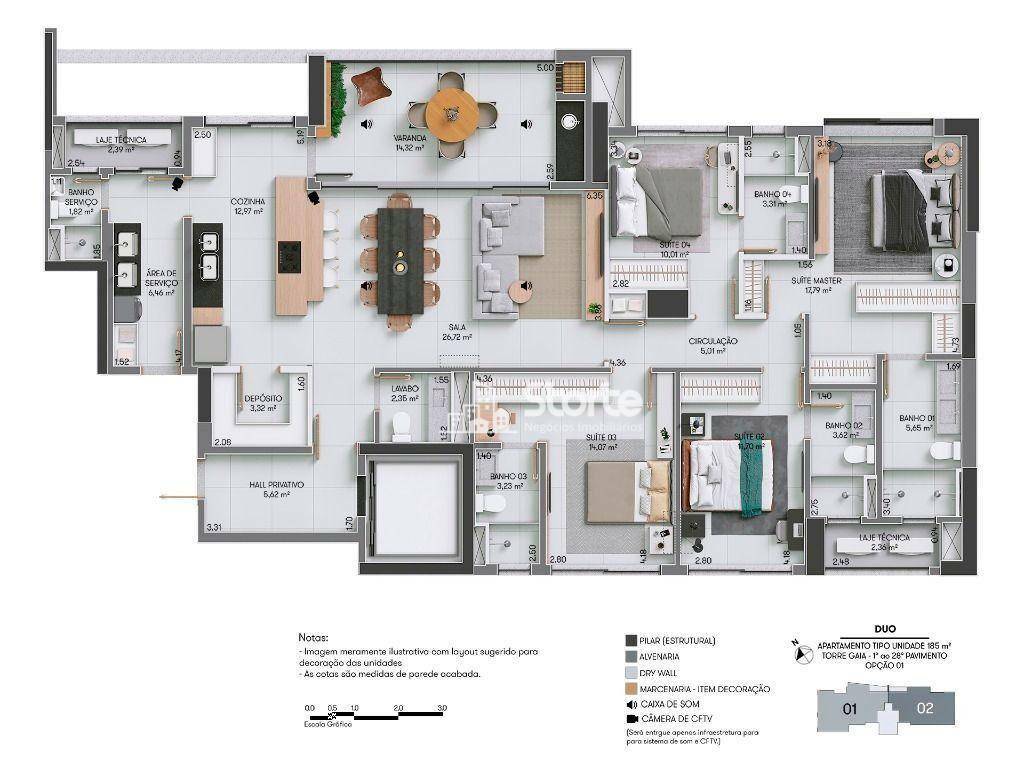 Apartamento à venda com 3 quartos, 225m² - Foto 40