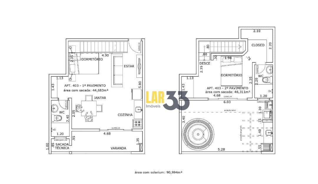 Kitnet e Studio à venda com 1 quarto, 45m² - Foto 25