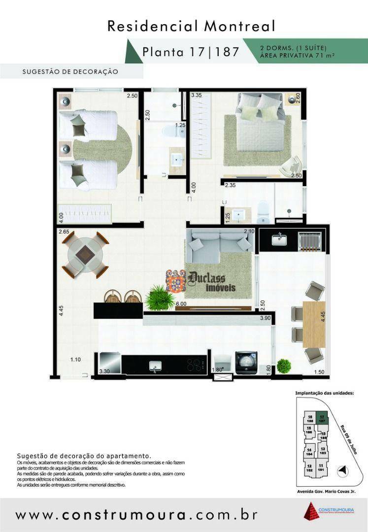 Apartamento à venda com 2 quartos, 71m² - Foto 3