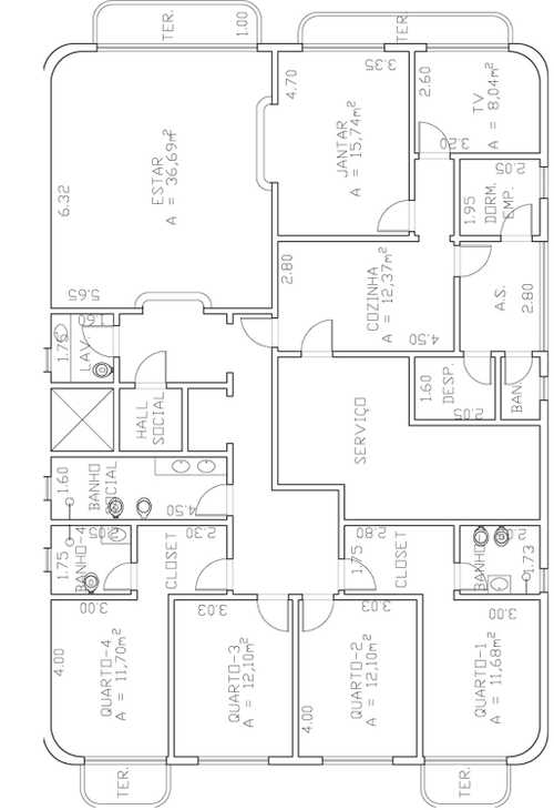 Apartamento à venda com 4 quartos, 229m² - Foto 4