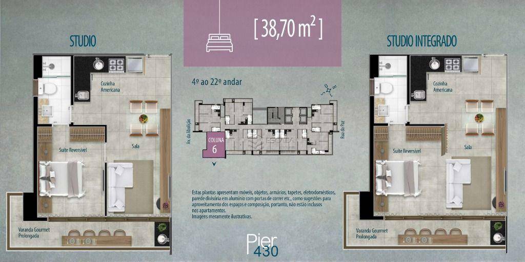 Apartamento à venda com 1 quarto, 38m² - Foto 29