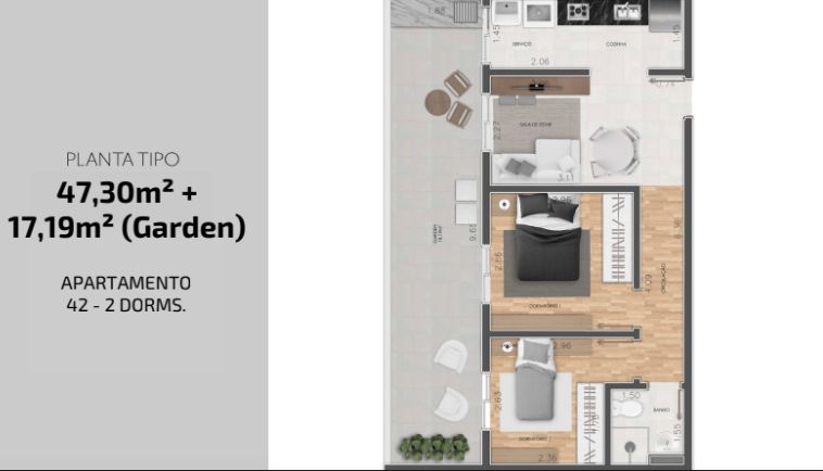 Apartamento à venda com 3 quartos, 59m² - Foto 24