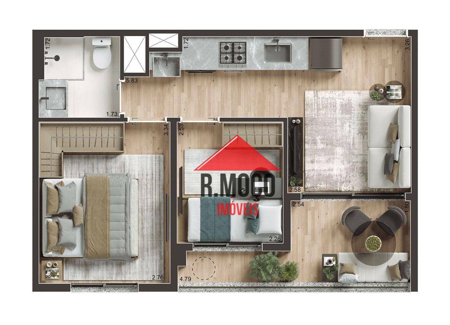 Apartamento à venda com 1 quarto, 30m² - Foto 5