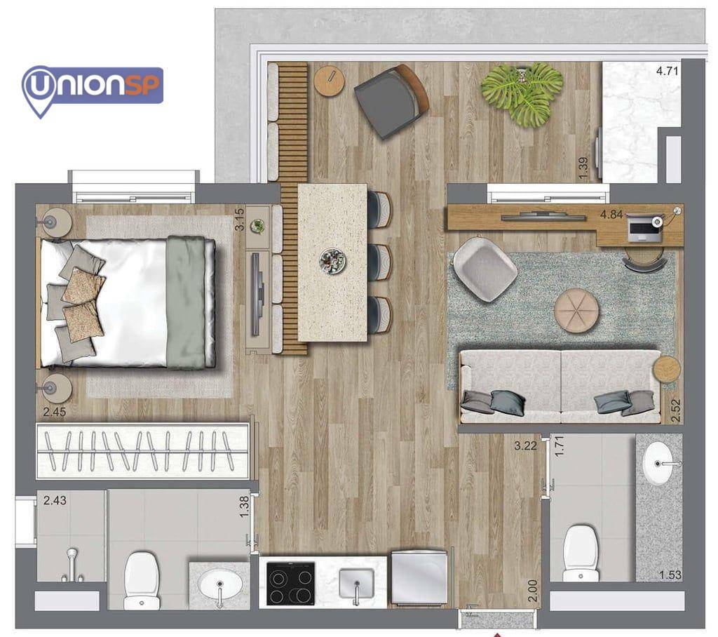 Apartamento à venda com 2 quartos, 42m² - Foto 29