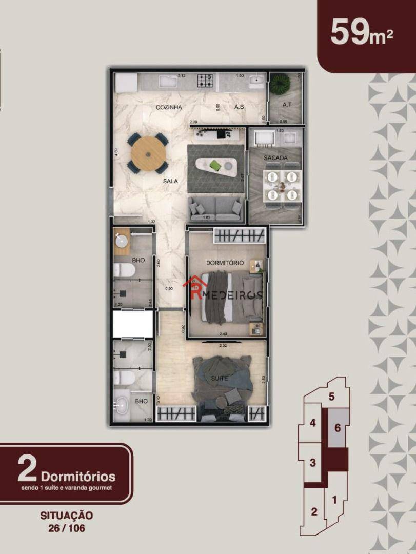 Apartamento à venda com 2 quartos, 59m² - Foto 21