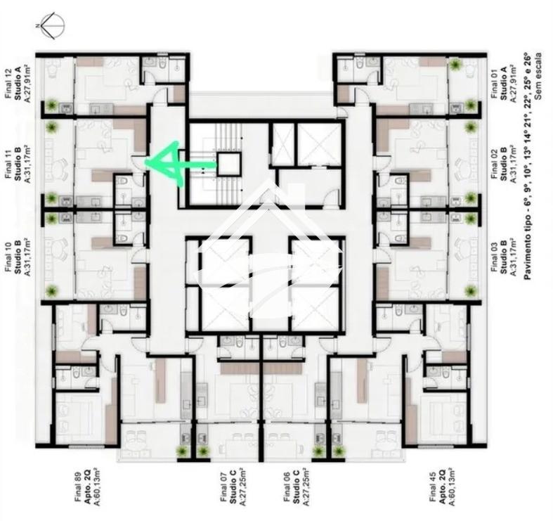 Apartamento à venda com 1 quarto, 31m² - Foto 22