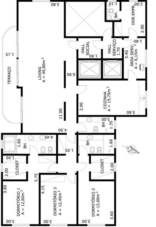 Apartamento à venda com 4 quartos, 180m² - Foto 5