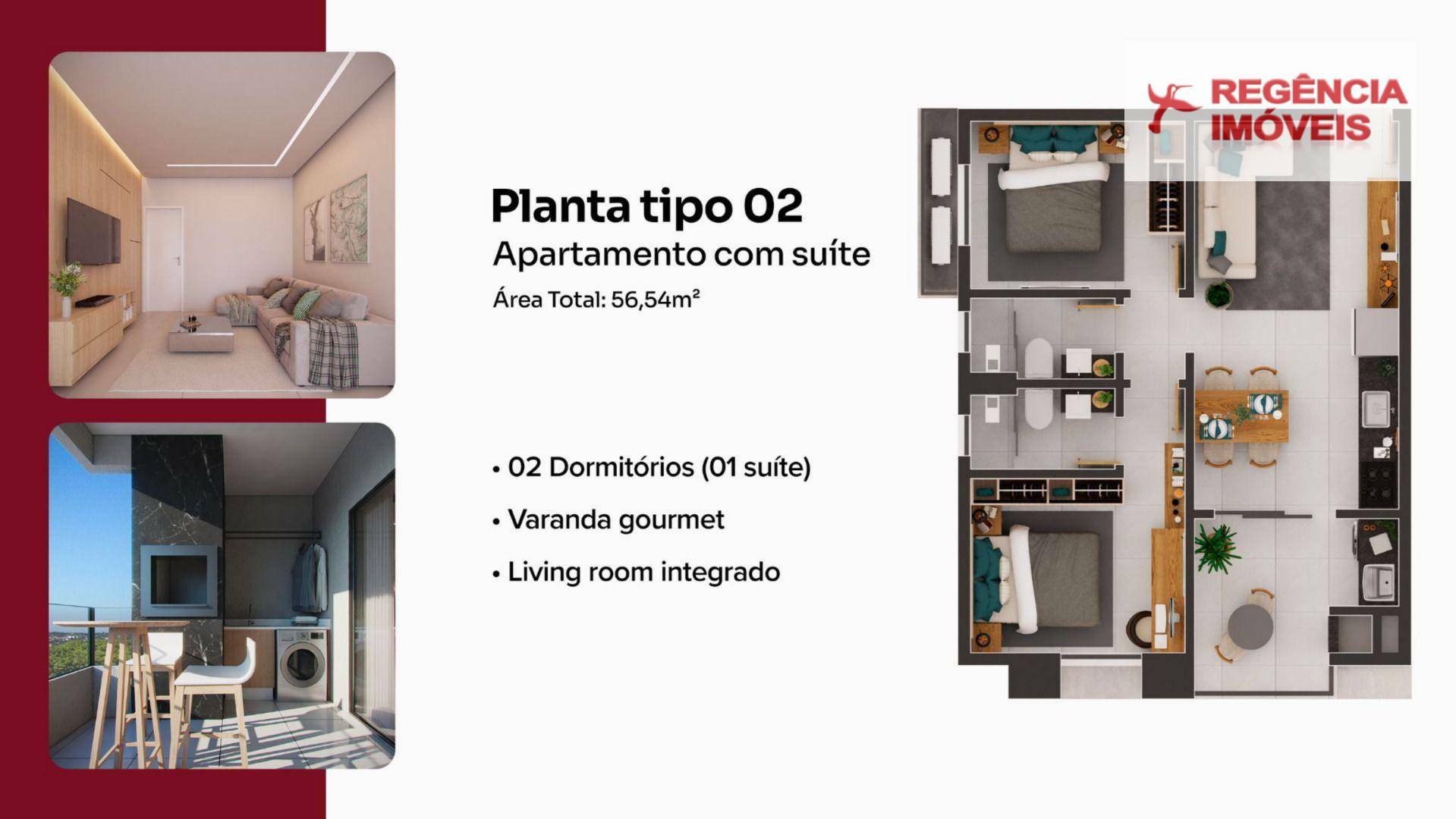 Apartamento à venda com 2 quartos, 56m² - Foto 7