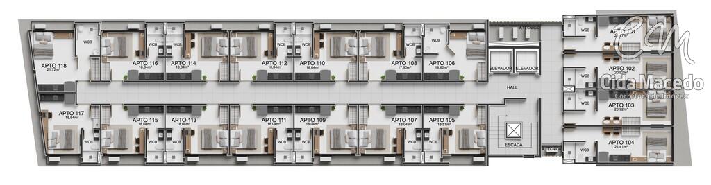 Apartamento à venda com 1 quarto, 18m² - Foto 16