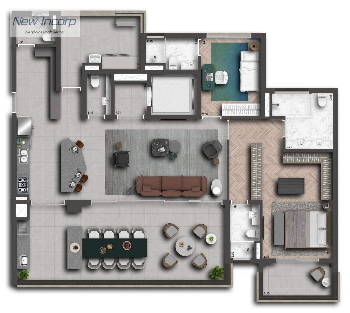 Apartamento à venda com 3 quartos, 173m² - Foto 8