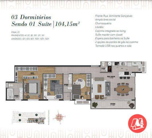 Apartamento à venda com 2 quartos, 80m² - Foto 10