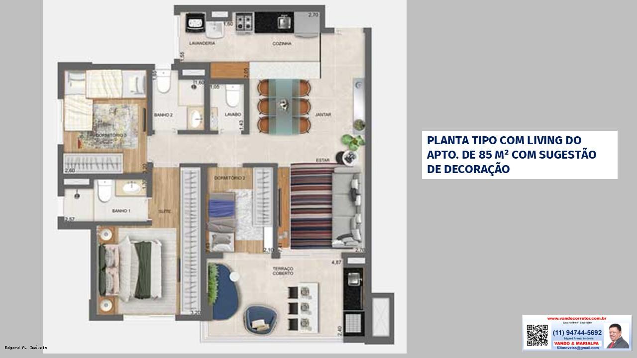 Apartamento à venda com 3 quartos, 85m² - Foto 6