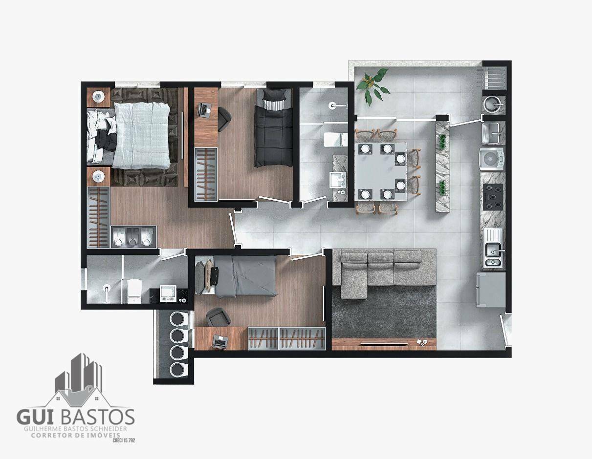 Apartamento à venda com 3 quartos, 78m² - Foto 4