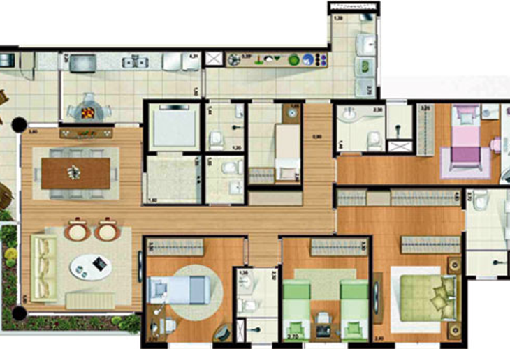 Apartamento à venda com 4 quartos, 195m² - Foto 4