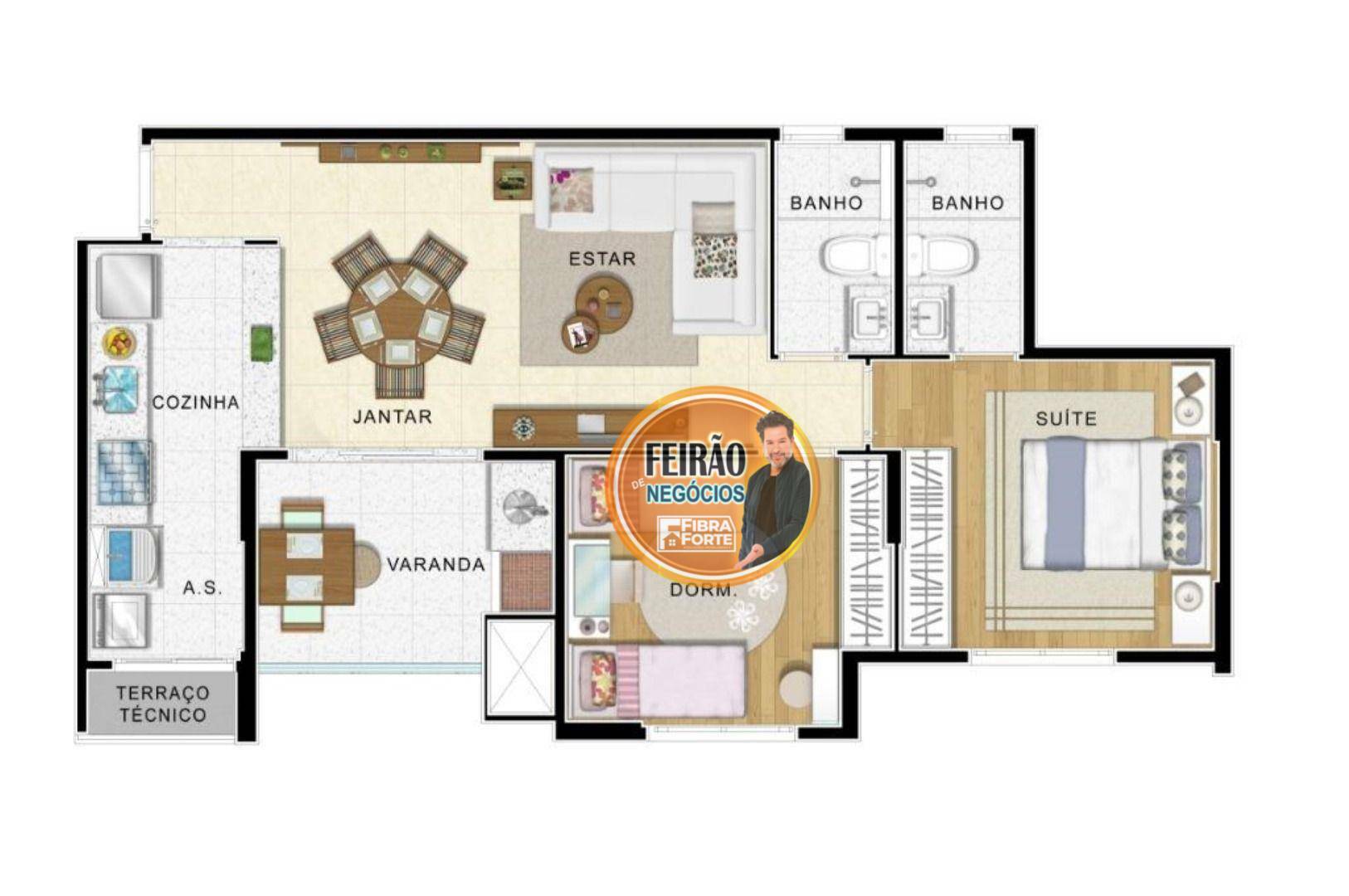 Apartamento à venda com 3 quartos, 83m² - Foto 8