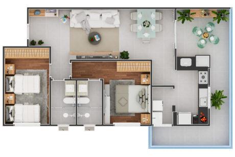 Apartamento à venda com 2 quartos, 74m² - Foto 5