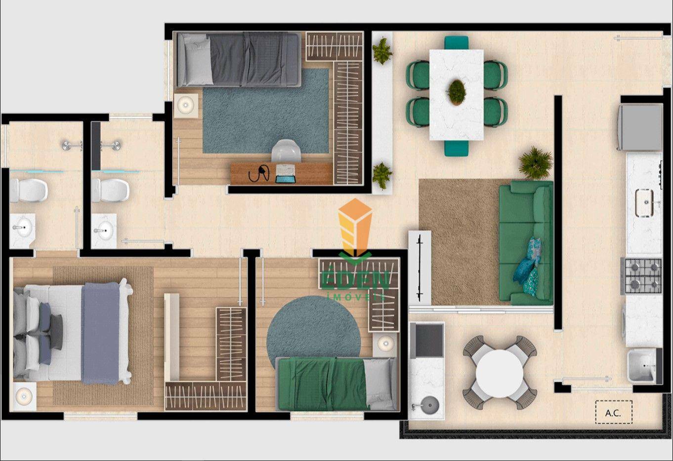 Apartamento à venda com 3 quartos, 69m² - Foto 21