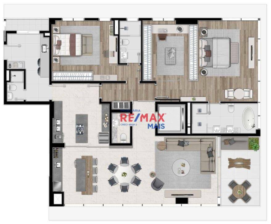 Apartamento à venda com 3 quartos, 190m² - Foto 19