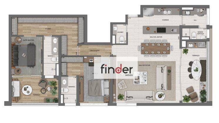 Apartamento à venda com 3 quartos, 265m² - Foto 30