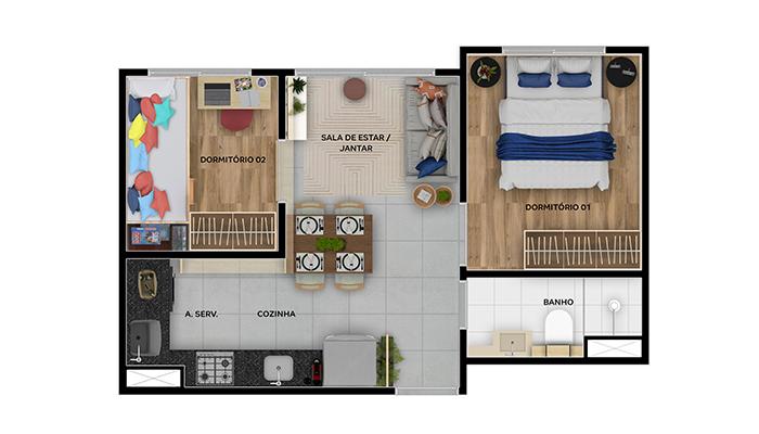 Apartamento à venda com 2 quartos, 38m² - Foto 17