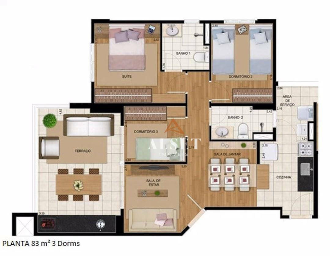 Apartamento à venda com 3 quartos, 83m² - Foto 26