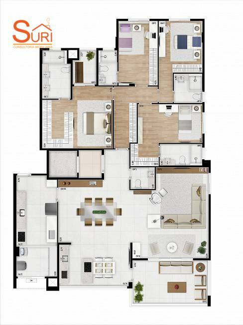 Apartamento à venda com 3 quartos, 119m² - Foto 8