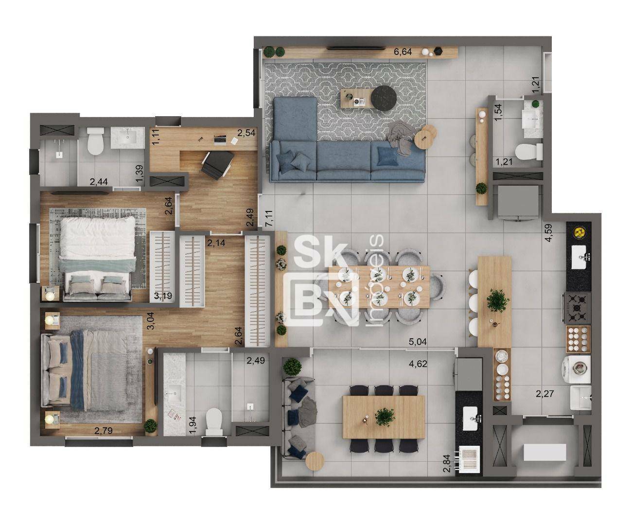 Apartamento à venda com 3 quartos, 120m² - Foto 5