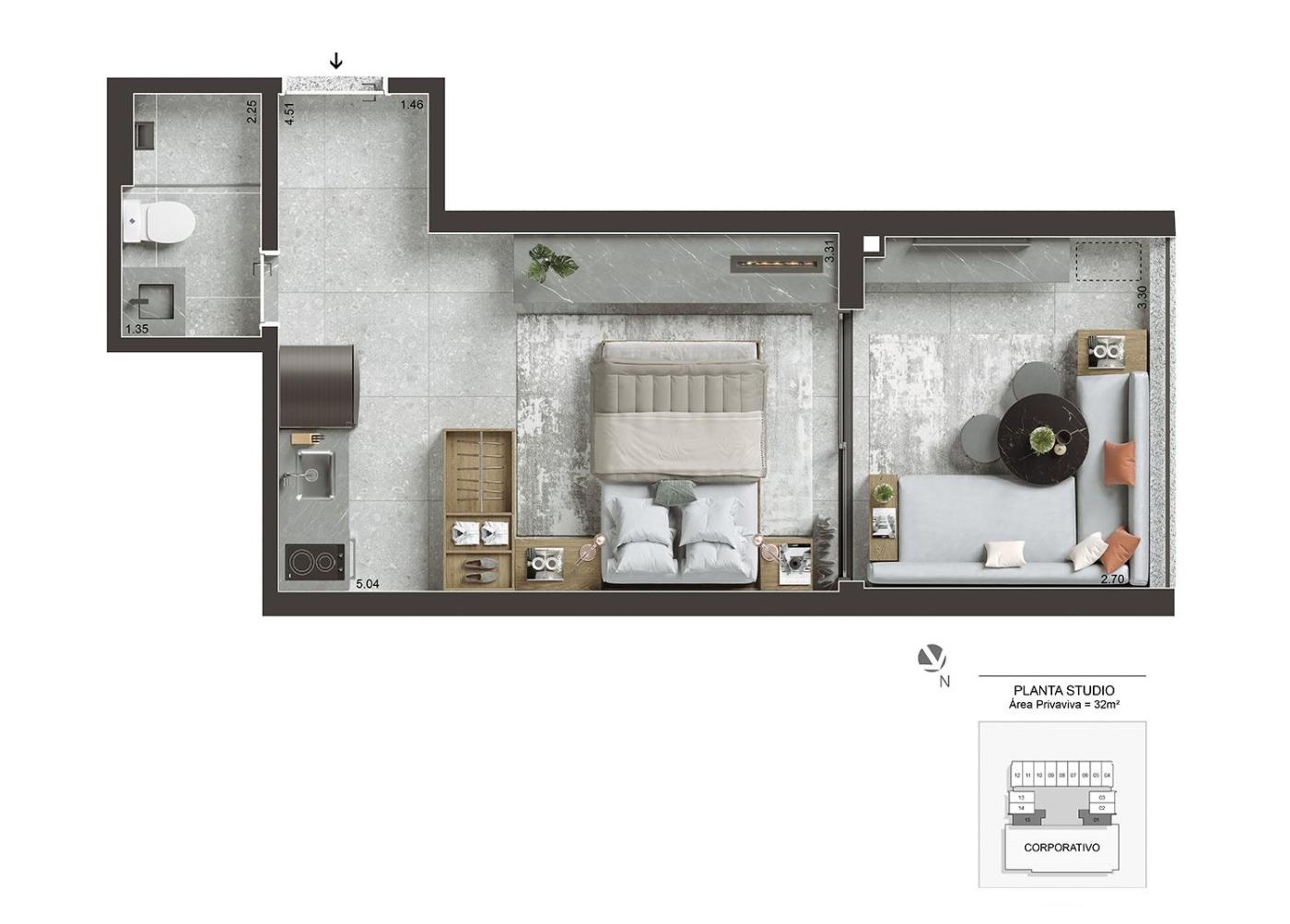 Apartamento à venda com 1 quarto, 2532m² - Foto 32