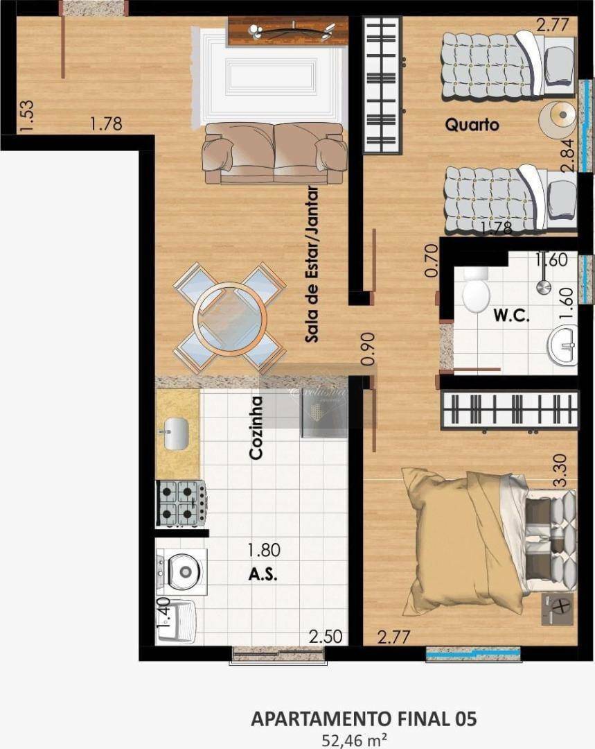 Apartamento à venda com 2 quartos, 52m² - Foto 8