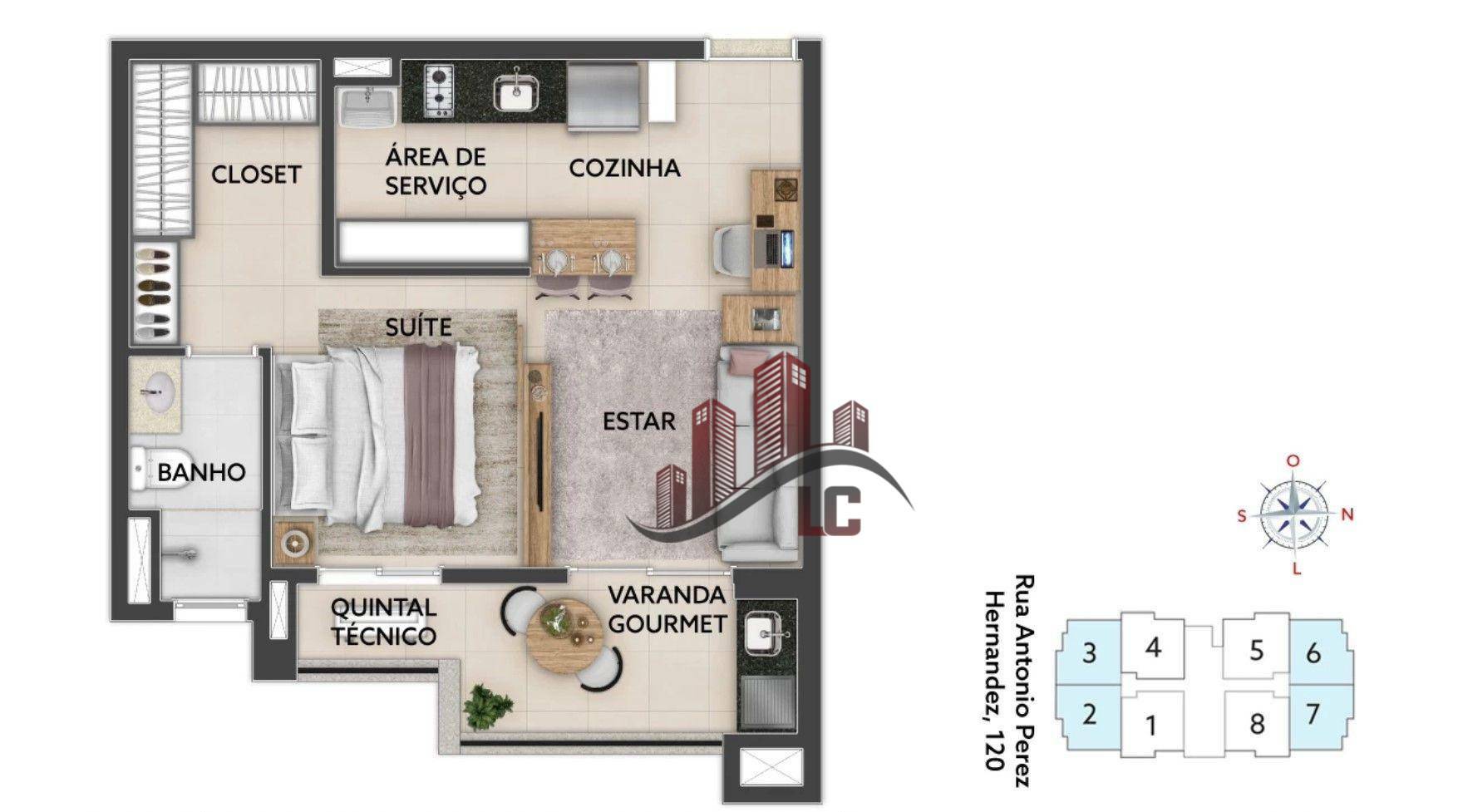 Kitnet e Studio para alugar com 1 quarto, 44m² - Foto 40