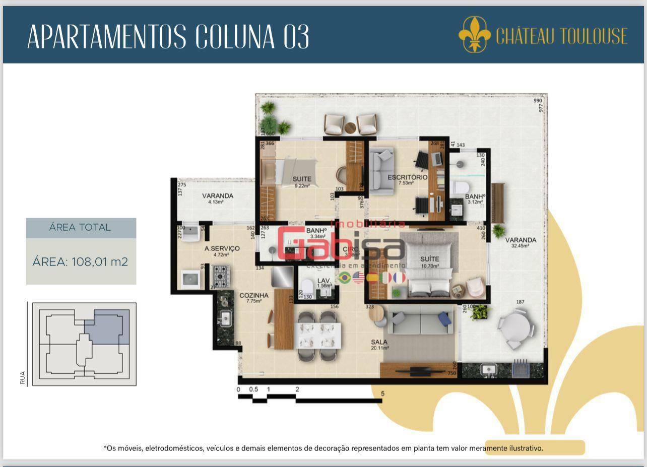 Apartamento à venda com 2 quartos, 108m² - Foto 9