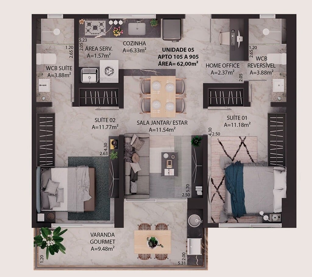 Apartamento à venda com 4 quartos, 120m² - Foto 30