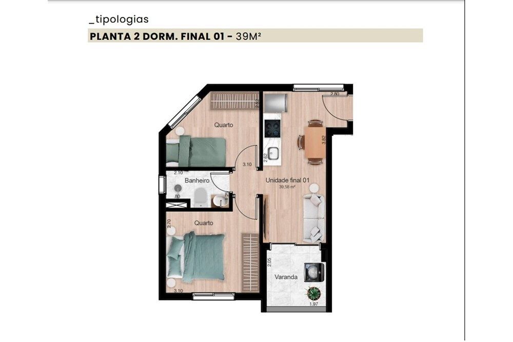 Apartamento à venda com 2 quartos, 30m² - Foto 11