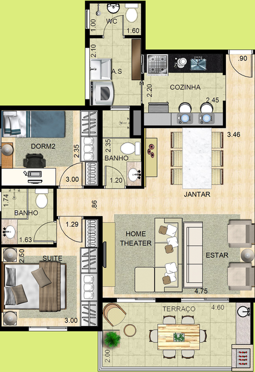 Apartamento à venda com 2 quartos, 75m² - Foto 14