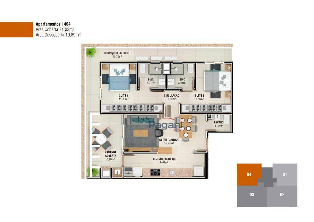 Apartamento à venda com 3 quartos, 93m² - Foto 9