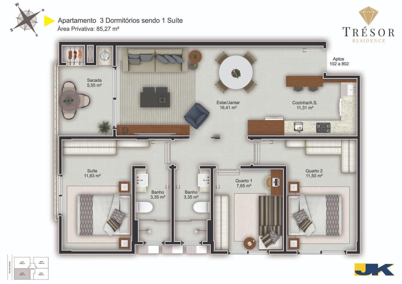 Apartamento, 3 quartos, 84 m² - Foto 6