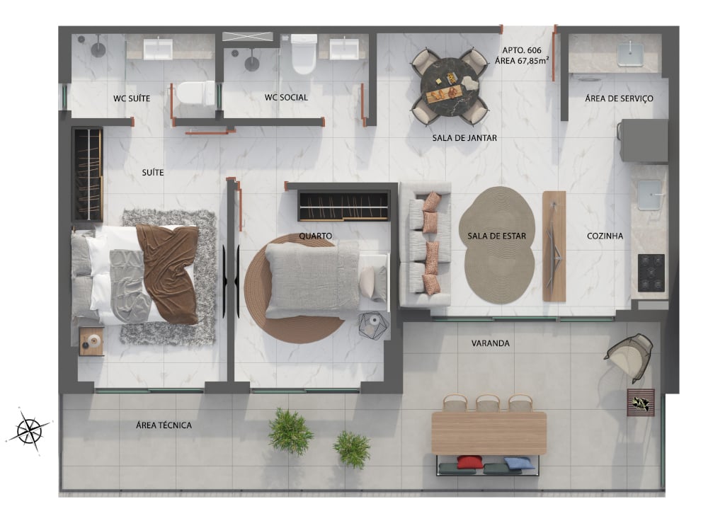 Apartamento à venda com 3 quartos, 8196m² - Foto 34