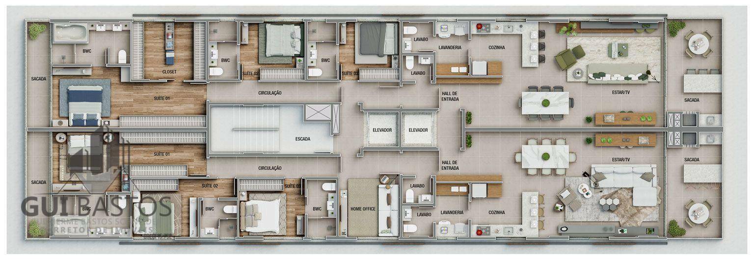 Apartamento à venda com 3 quartos, 172m² - Foto 13