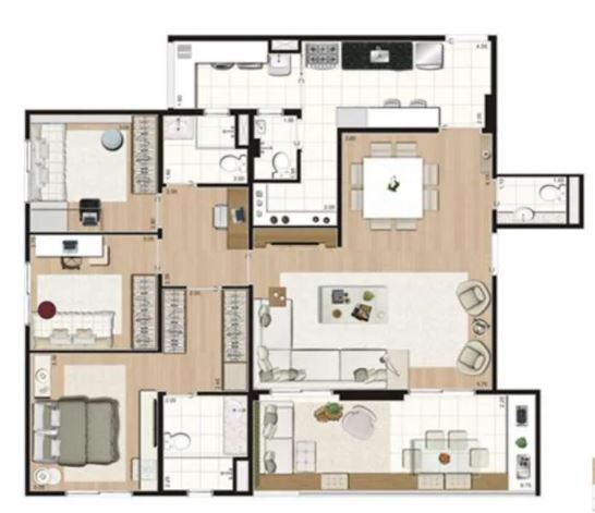 Apartamento à venda com 3 quartos, 125m² - Foto 2