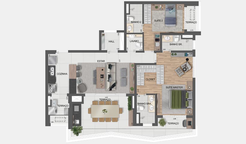 Apartamento à venda com 2 quartos, 120m² - Foto 7