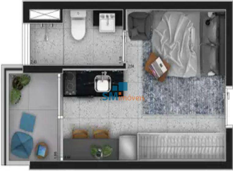 Apartamento para alugar com 1 quarto, 21m² - Foto 9