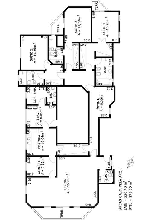 Apartamento à venda com 3 quartos, 200m² - Foto 5