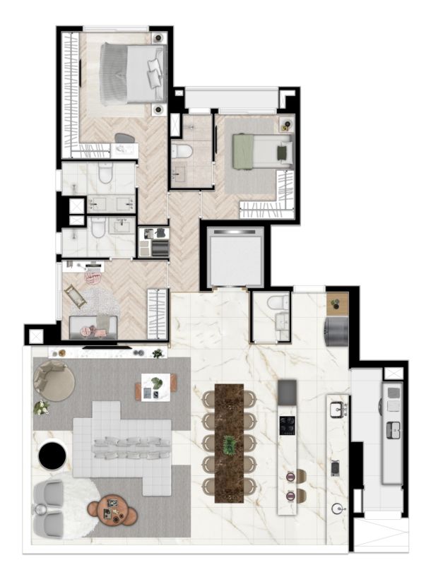 Apartamento à venda com 3 quartos, 144m² - Foto 4