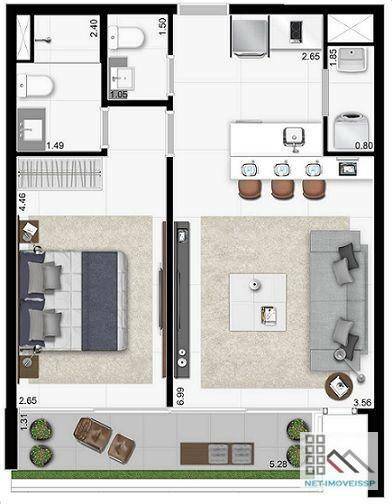 Apartamento à venda com 1 quarto, 56m² - Foto 11