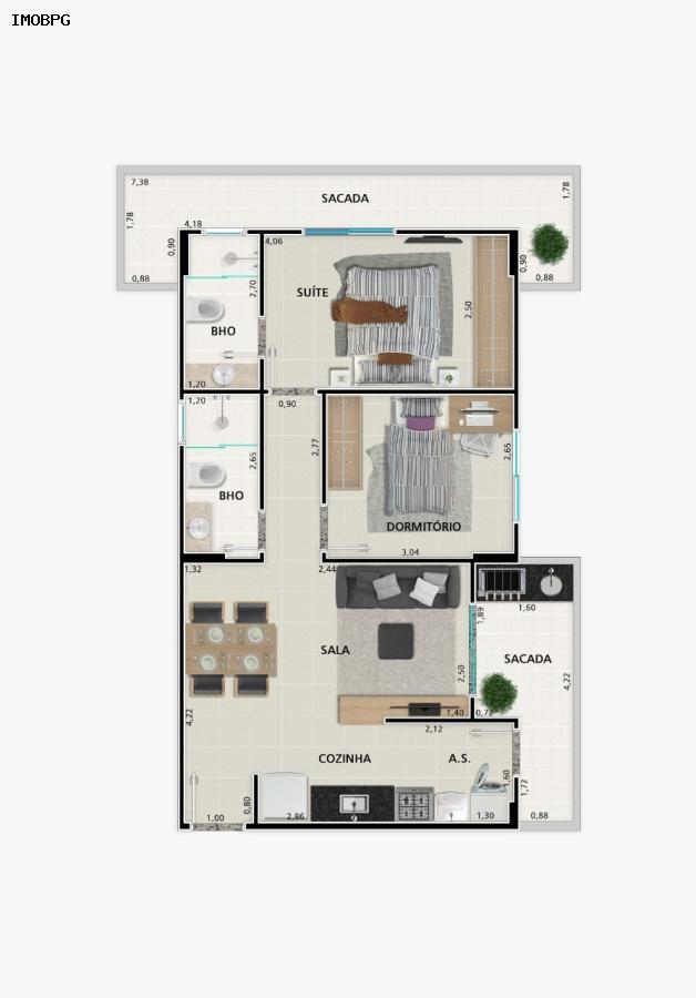 Apartamento à venda com 1 quarto, 40m² - Foto 7