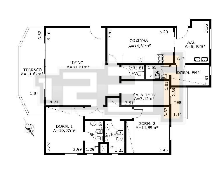 Apartamento à venda com 3 quartos, 150m² - Foto 4